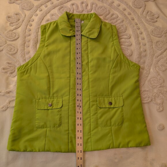 Be Inspired neon green lightweight puff vest XL EUC - Picture 5 of 8